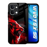 Red Angry Lion Vivo T5x 5G Glass Back Cover Online