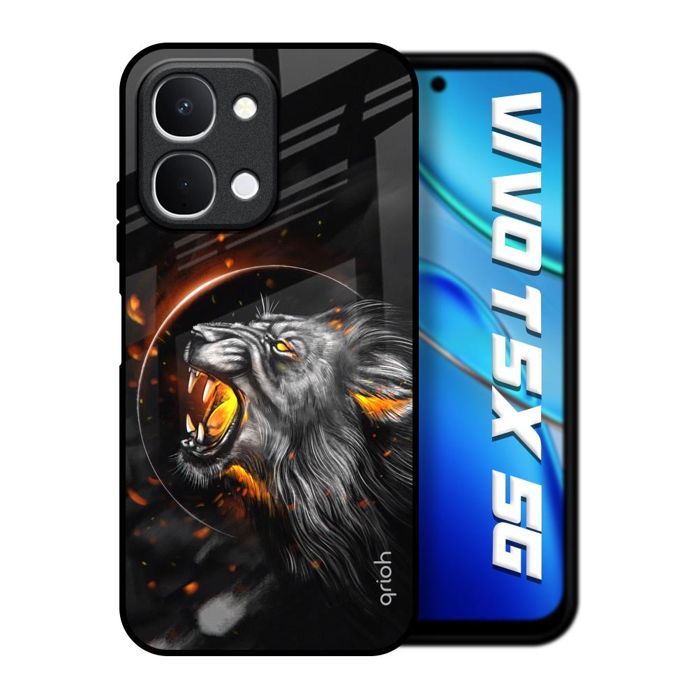 Aggressive Lion Vivo T5x 5G Glass Back Cover Online