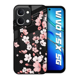Black Cherry Blossom Vivo T5x 5G Glass Back Cover Online