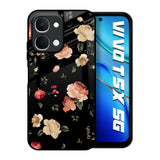 Black Spring Floral Vivo T5x 5G Glass Back Cover Online