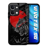 Red Moon Tiger Vivo T5x 5G Glass Back Cover Online
