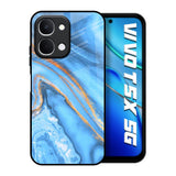 Vibrant Blue Marble Vivo T5x 5G Glass Back Cover Online