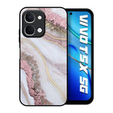Pink & Gold Gllitter Marble Vivo T5x 5G Glass Back Cover Online