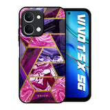 Electroplated Geometric Marble Vivo T5x 5G Glass Back Cover Online