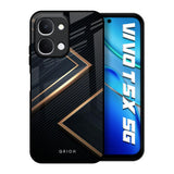 Sleek Golden & Navy Vivo T5x 5G Glass Back Cover Online