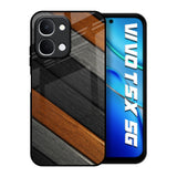 Tri Color Wood Vivo T5x 5G Glass Back Cover Online