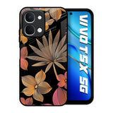 Lines Pattern Flowers Vivo T5x 5G Glass Back Cover Online
