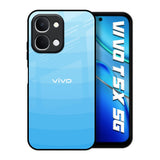 Wavy Blue Pattern Vivo T5x 5G Glass Back Cover Online