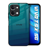 Green Triangle Pattern Vivo T5x 5G Glass Back Cover Online