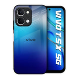 Blue Rhombus Pattern Vivo T5x 5G Glass Back Cover Online