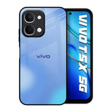 Vibrant Blue Texture Vivo T5x 5G Glass Back Cover Online