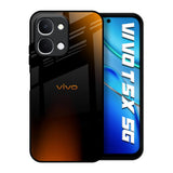 Orange Black Fusion Vivo T5x 5G Glass Back Cover Online