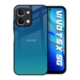 Celestial Blue Vivo T5x 5G Glass Back Cover Online