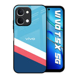 Pink & White Stripes Vivo T5x 5G Glass Back Cover Online