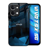 Polygonal Blue Box Vivo T5x 5G Glass Back Cover Online