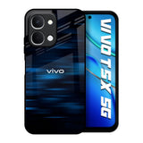Blue Rough Abstract Vivo T5x 5G Glass Back Cover Online