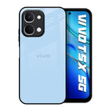 Pastel Sky Blue Vivo T5x 5G Glass Back Cover Online