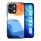 Wavy Color Pattern Vivo T5x 5G Glass Back Cover Online