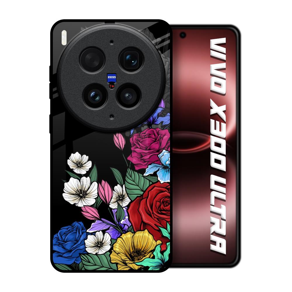 Rose Flower Bunch Art Vivo X300 Ultra 5G Glass Back Cover Online
