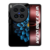 Half Blue Flower Vivo X300 Ultra 5G Glass Back Cover Online