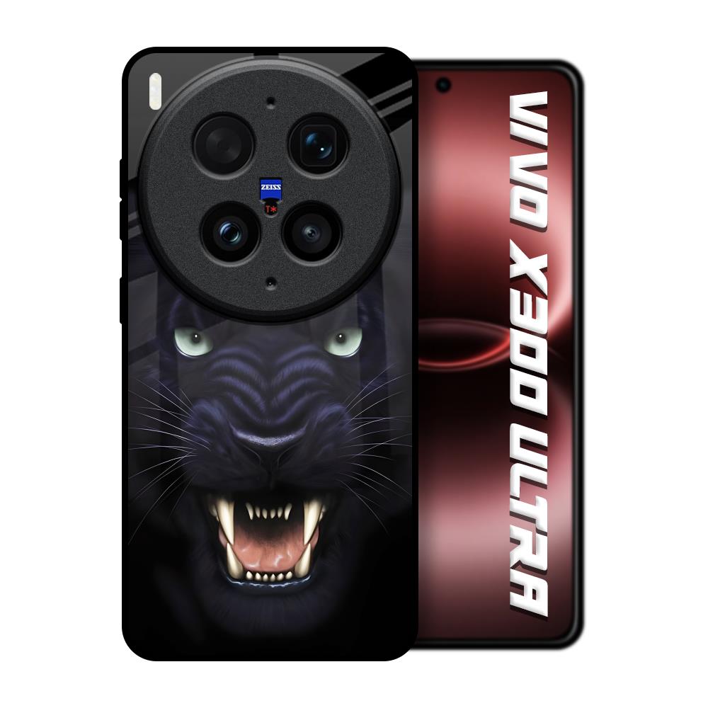 Angry Black Tiger Vivo X300 Ultra 5G Glass Back Cover Online
