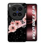 Floral Black Band Vivo X300 Ultra 5G Glass Back Cover Online