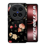 Black Spring Floral Vivo X300 Ultra 5G Glass Back Cover Online