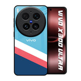 Pink & White Stripes Vivo X300 Ultra 5G Glass Back Cover Online