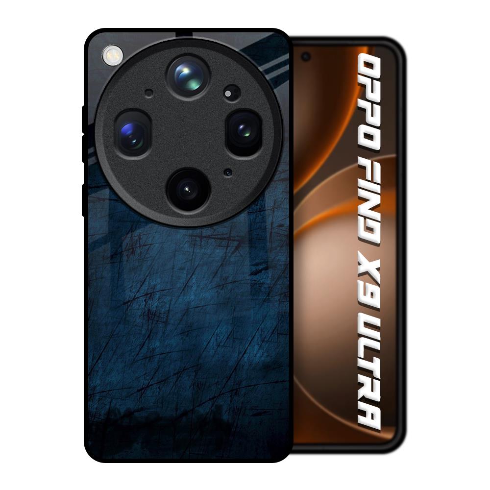 Dark Blue Grunge Oppo Find X9 Ultra 5G Glass Back Cover Online