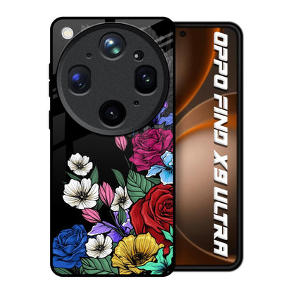 Rose Flower Bunch Art Oppo Find X9 Ultra 5G Glass Back Cover Online