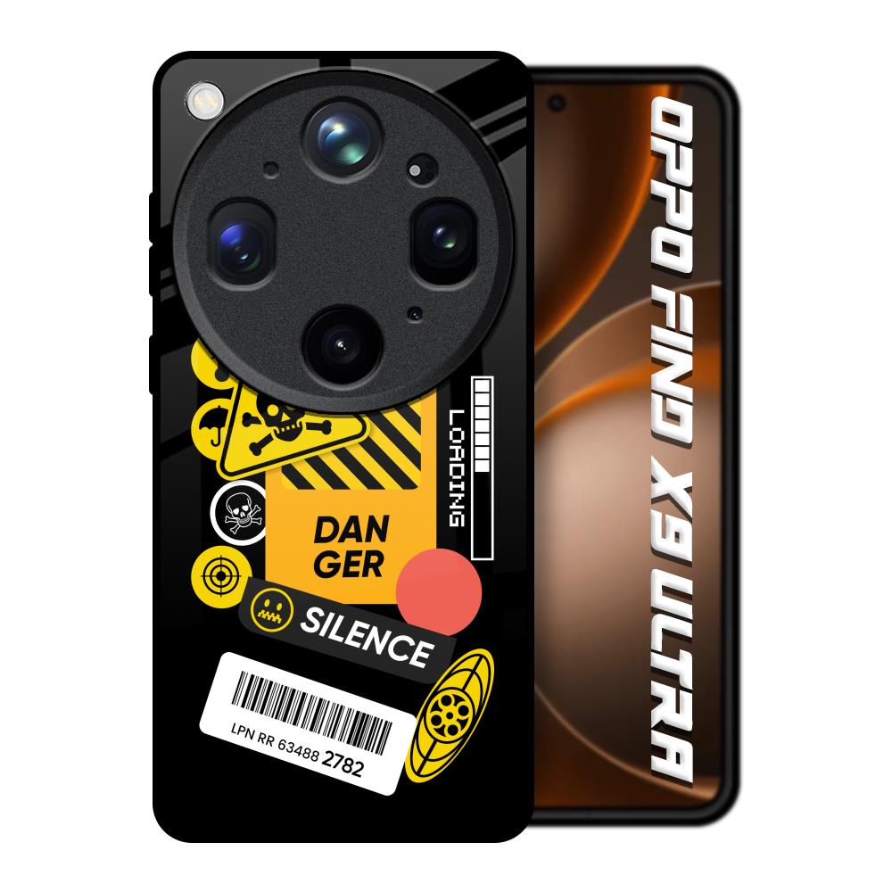 Danger Signs Oppo Find X9 Ultra 5G Glass Back Cover Online