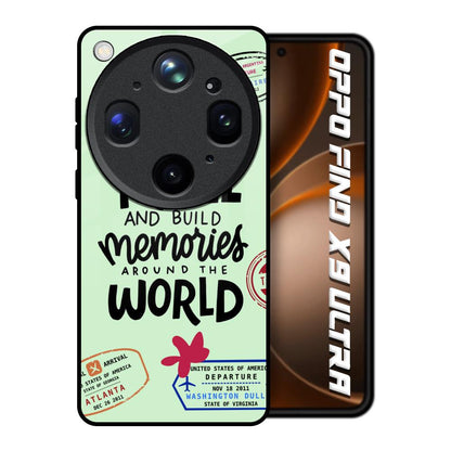 Travel Stamps Oppo Find X9 Ultra 5G Glass Back Cover Online