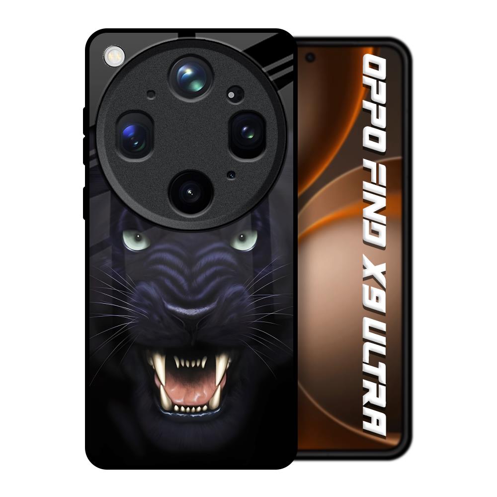 Angry Black Tiger Oppo Find X9 Ultra 5G Glass Back Cover Online