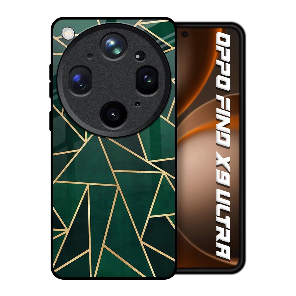 Abstract Green Oppo Find X9 Ultra 5G Glass Back Cover Online