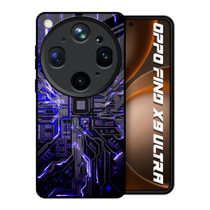 Techno Color Pattern Oppo Find X9 Ultra 5G Glass Back Cover Online