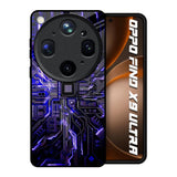 Techno Color Pattern Oppo Find X9 Ultra 5G Glass Back Cover Online