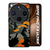Camouflage Orange Oppo Find X9 Ultra 5G Glass Back Cover Online