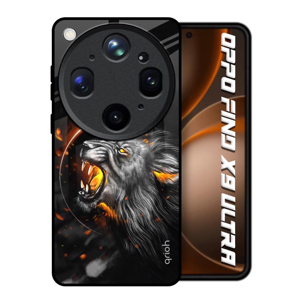 Aggressive Lion Oppo Find X9 Ultra 5G Glass Back Cover Online