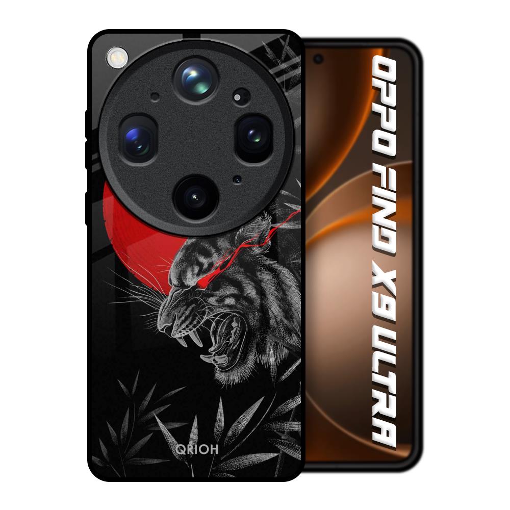 Red Moon Tiger Oppo Find X9 Ultra 5G Glass Back Cover Online