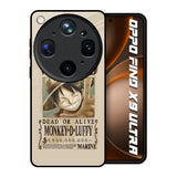 Luffy Wanted Oppo Find X9 Ultra 5G Glass Back Cover Online
