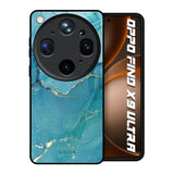 Blue Golden Glitter Oppo Find X9 Ultra 5G Glass Back Cover Online
