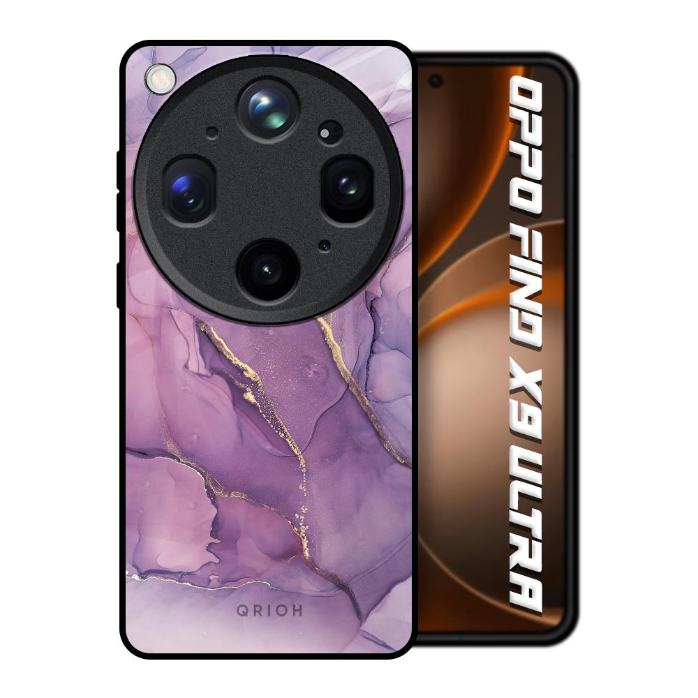 Purple Gold Marble Oppo Find X9 Ultra 5G Glass Back Cover Online