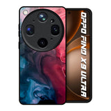 Blue & Red Smoke Oppo Find X9 Ultra 5G Glass Back Cover Online