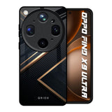 Sleek Golden & Navy Oppo Find X9 Ultra 5G Glass Back Cover Online