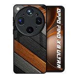 Tri Color Wood Oppo Find X9 Ultra 5G Glass Back Cover Online