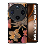 Lines Pattern Flowers Oppo Find X9 Ultra 5G Glass Back Cover Online
