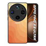 Orange Curve Pattern Oppo Find X9 Ultra 5G Glass Back Cover Online