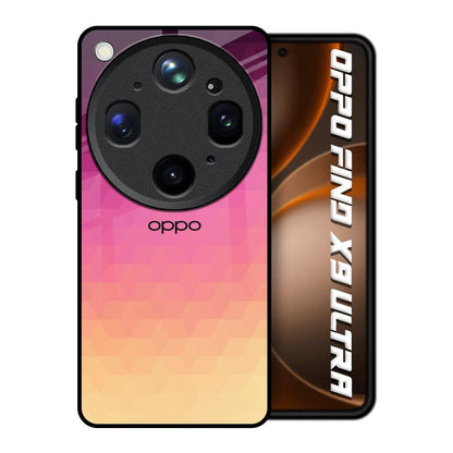 Geometric Pink Diamond Oppo Find X9 Ultra 5G Glass Back Cover Online