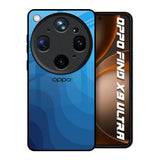 Blue Wave Abstract Oppo Find X9 Ultra 5G Glass Back Cover Online
