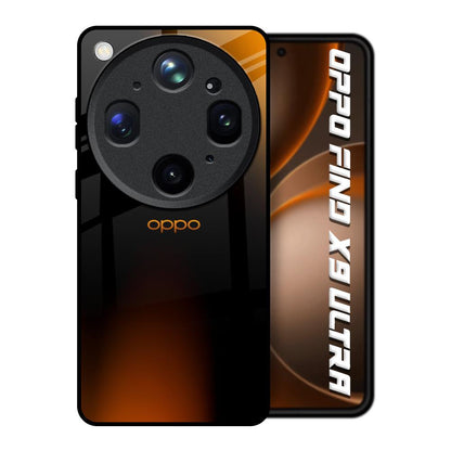 Orange Black Fusion Oppo Find X9 Ultra 5G Glass Back Cover Online